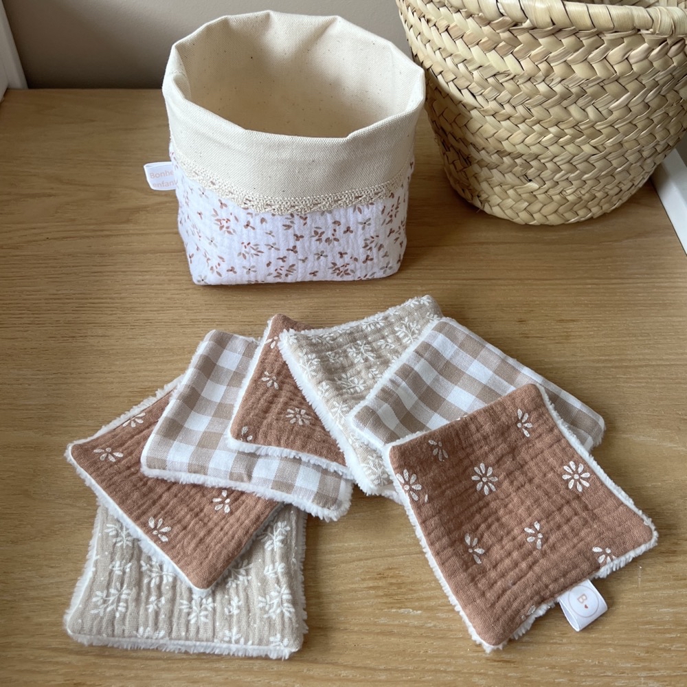 Lingettes Lavables Bambou Blanc - Accessoires Bébés