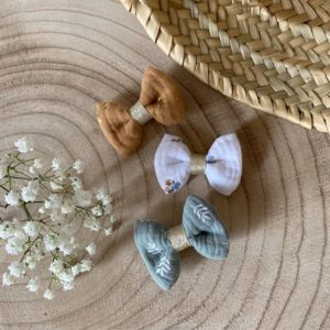 barrette bebe anti glisse double gaze de coton - bonheur enfantin