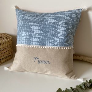 coussin personnalisable - fait main - bonheur enfantin - lille