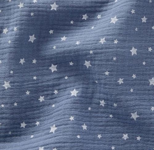 double gaze bleu etoiles - bonheur enfantin double gaze bleu etoiles - bonheur enfantin