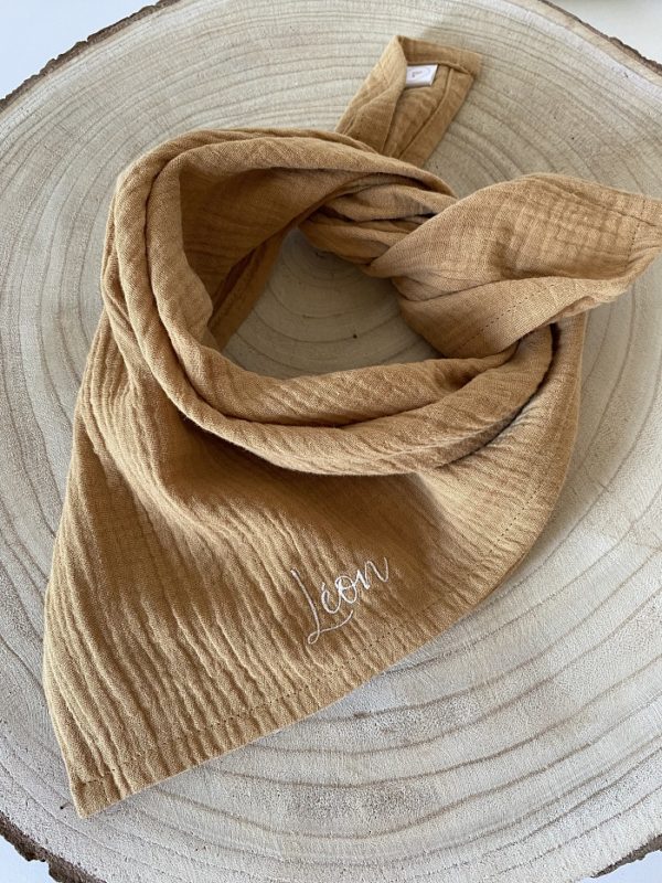 foulard personnalise double gaze de coton - bonheur enfantin