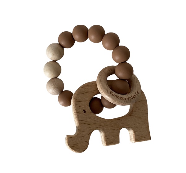 Clip de landau en bois pour bébé, jouet Mobile, personnalisé, perle de  Silicone, sucette chaîne à mâcher, hochet en Silicone, anneau de dentition