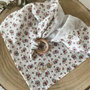 lange bebe personnalise - gaze de coton - bonheur enfantin